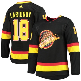 Men's Igor Larionov Vancouver Canucks Adidas Alternate Primegreen Pro Jersey - Authentic Black