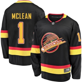 Men's Kirk Mclean Vancouver Canucks Fanatics Branded Breakaway 2019/20 Flying Skate Jersey - Premier Black