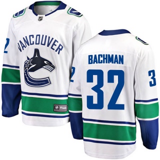 Men's Richard Bachman Vancouver Canucks Fanatics Branded Away Jersey - Breakaway White
