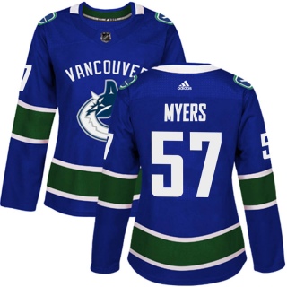 Women's Tyler Myers Vancouver Canucks Adidas Home Jersey - Authentic Blue