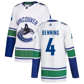 Youth Jim Benning Vancouver Canucks Adidas zied Away Jersey - Authentic White
