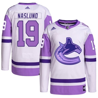 Youth Markus Naslund Vancouver Canucks Adidas Hockey Fights Cancer Primegreen Jersey - Authentic White/Purple