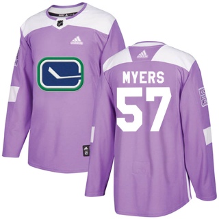 Youth Tyler Myers Vancouver Canucks Adidas Fights Cancer Practice Jersey - Authentic Purple